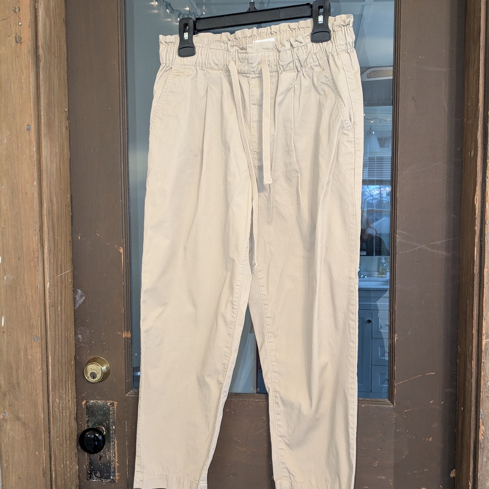LOFT Khaki Chinos with Drawstring Waist